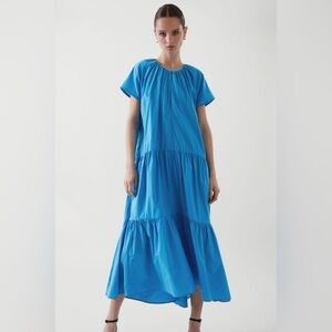 COS Blue Cotton Maxi Dress